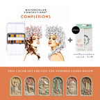 Art Philosophy Watercolor Confections Complexions paint set with warm neutral and earthy MelodyCast Christmas ornament painting examples