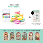 Art Philosophy Watercolor Confections Pastel Dreams paint set with pastel MelodyCast Christmas ornament painting examples