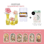 Art Philosophy Watercolor Confections Shimmering Lights paint set with warm metallic MelodyCast Christmas ornament painting examples